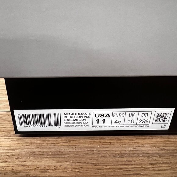 Air Jordan 5 Retro Low PSG. Size 11 mens - Picture 6 of 8